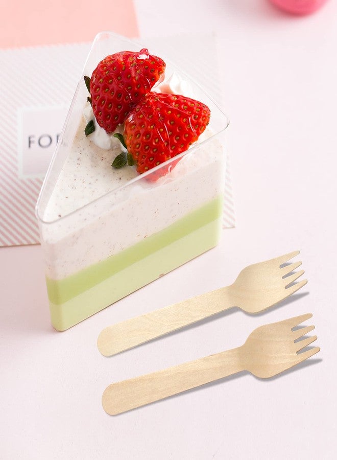 KFJBPB 100 Pack Disposable Wooden Forks, 6.3 Inch Length-Eco-Friendly, Compostable and Biodegradable Cutlery for Parties, Birthday, BBQ, Weddings, Picnics - Image 4